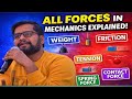 All Forces in Mechanics Explained | Weight, Friction, Tension &amp; Spring Force | Class 11 Physics