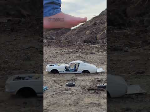 Giantess stomps mustang roof in. Full video on our getting to know us premium #asmrcrush #satisfying