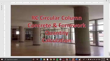 Concrete and Shuttering Quantity Calculation for Circular Column