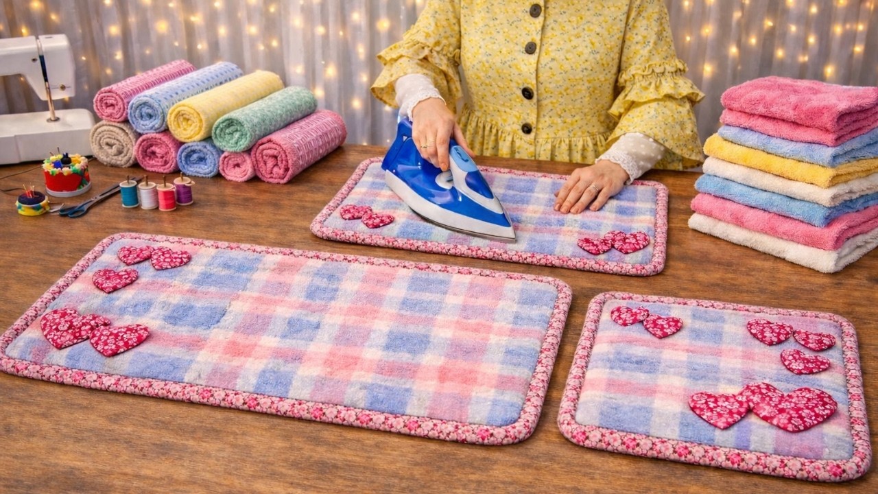 Super Idea! Turn Old Towels Into Beautiful Bath Mats | Easy DIY