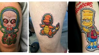 FABULOSOS TATUAJES ESTILO BORDADO MODA 2022