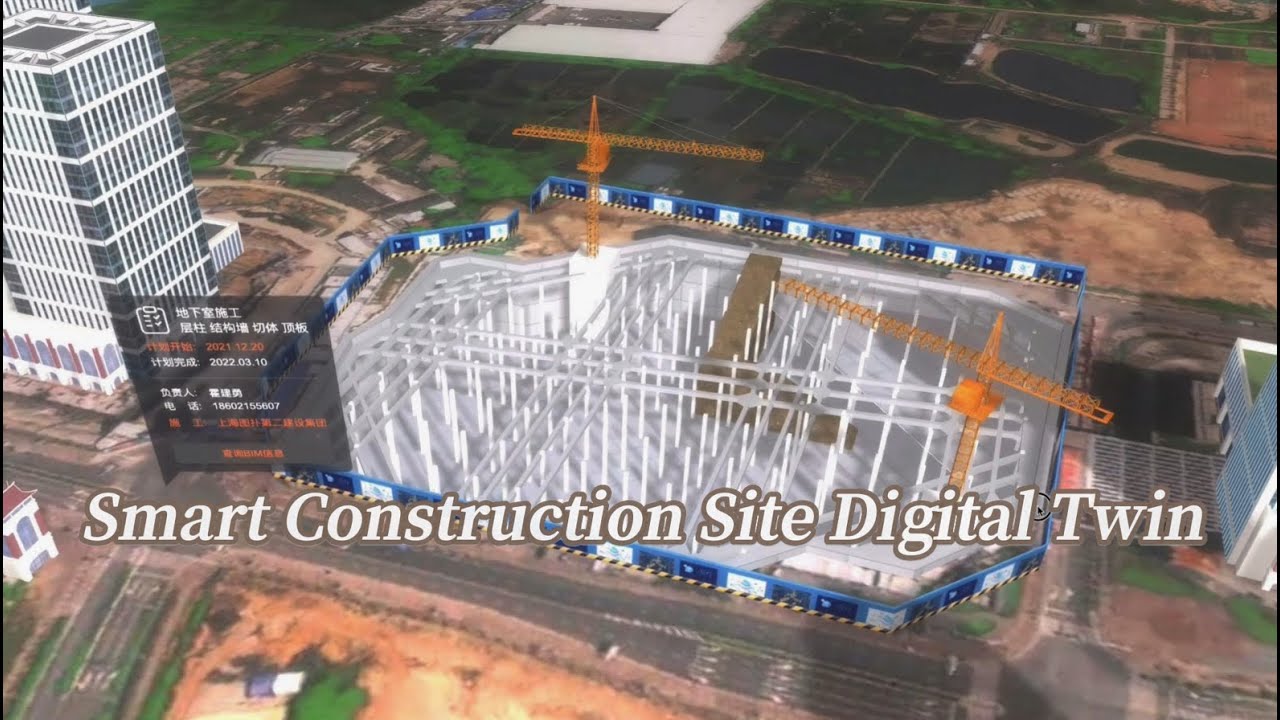 Smart Construction Site Digital Twin - YouTube
