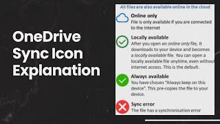 OneDrive Sync Icon Status Explanation In 2025