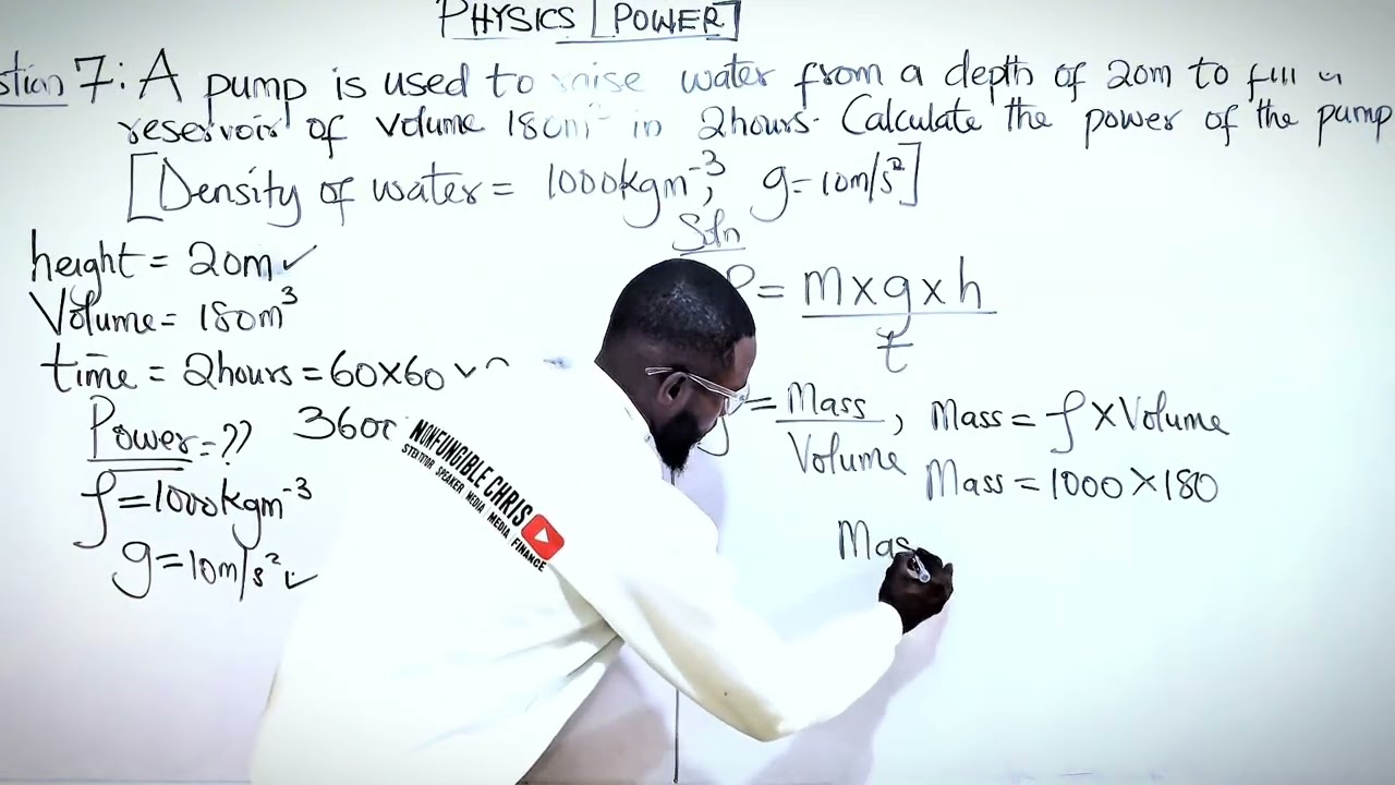 Как решать задачи на вычисление мощности, используя плотность | Объяснение физических расчетов. #...