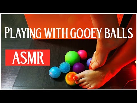 [ASMR] - Playing with the slime filled Balls.