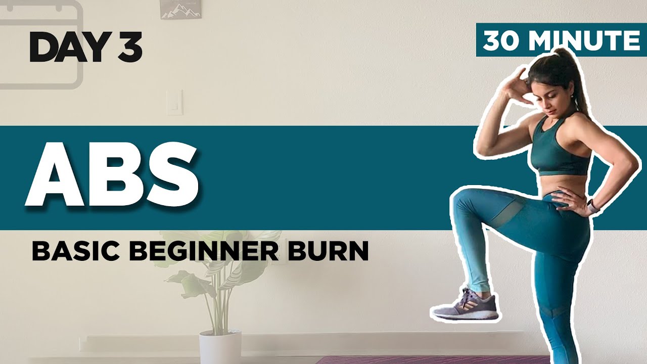 BEGINNERS 30 MIN ABS WORKOUT NO EQUIPMENT DAY 3 OF