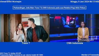 Download lagu Perbandingan Jeda Iklan Trans 7 & CNN Indonesia pada saat Redaksi Pagi Akhir Pekan (9 Juni 2024)