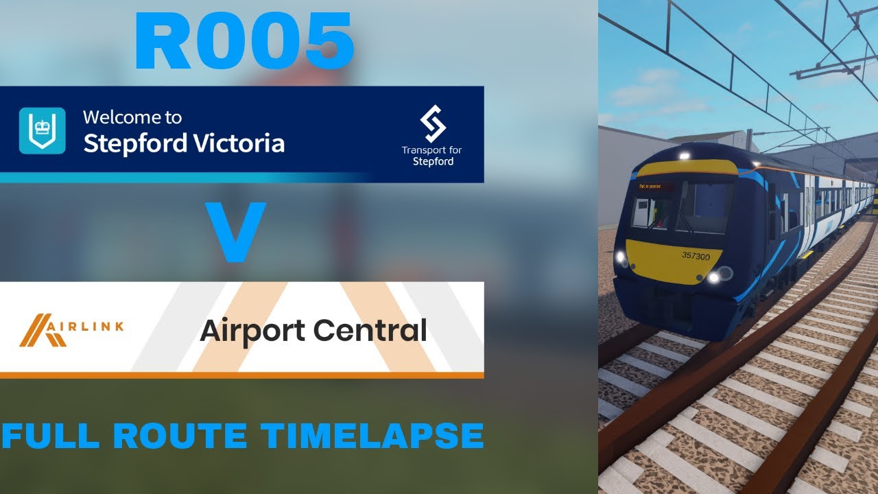 SCR's routes - R005 - Stepford Victoria - Stepford Airport Central - full route timelapse