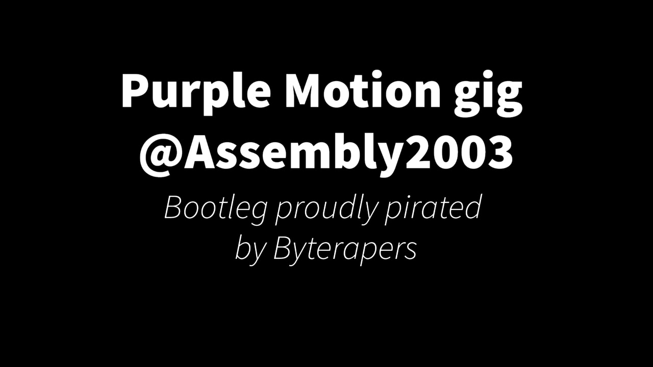 Purple Motion gig (live) @Assembly 2003
