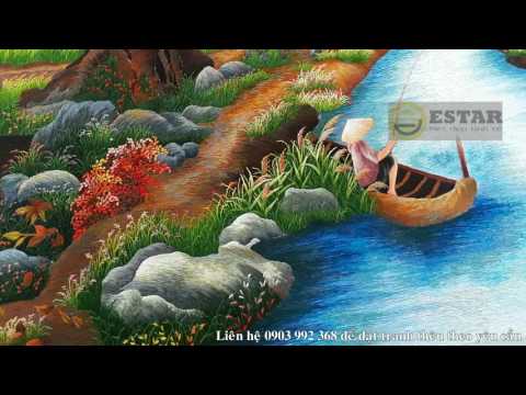 Video TRANH THÊU ĐỒNG QUÊ - Tranh Thêu Tay Cao Cấp ESTAR - youtube