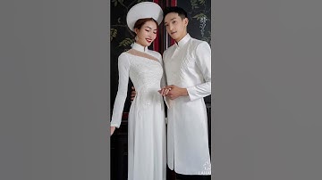 Top 10 Mẫu áo dài cưới cặp đôi HOT nhất 2024