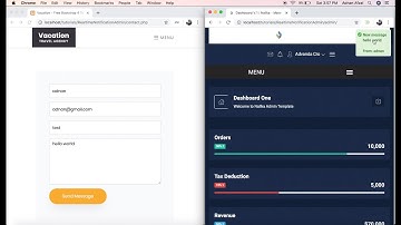 Contact us realtime notification on admin panel - Node JS (no refresh)