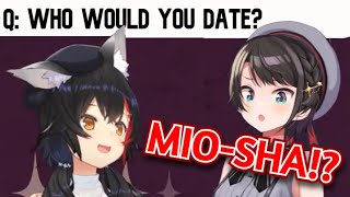 Subaru Suffers Massive Emotional Damage From Mio's Answer [SMOK/Hololive] ft. Korone Okayu