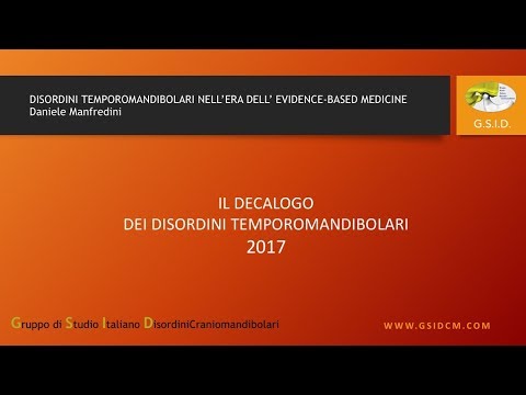 Decalogo 2017 sui  Disordini Temporomandibolari