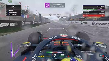 F1 22 Netherlands Circuit Park Zandvoort Wet Time Trial Hot Lap + Setup (1:21.808) #F122 #Zandvoort