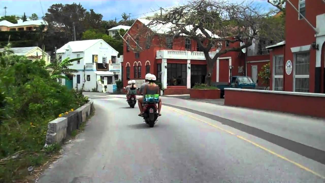 Driving through Bermuda on Rented Scooters YouTube
