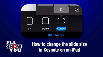 How to change the slide size in Keynote on an iPad