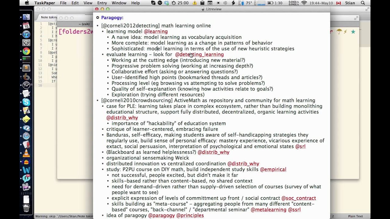 tag-extract quick demo, sorting interview transcript or literature review