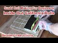 Inside Out California Roll Uramaki-Sushi Roll Making for Beginners-米饭在外加州卷寿司制作