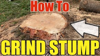 How To Grind A Large Tree Stump DIY Step By Step With Professional Results | 42” Wide Noble Fir Tree
