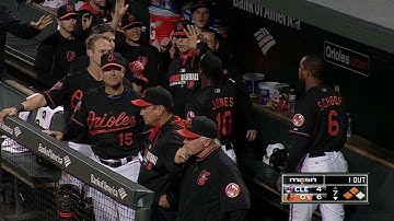 CLE@BAL: Jones scores on the throwing error by Lowe