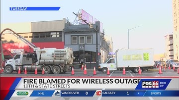 Underground fire in downtown Erie blamed for wireless outage