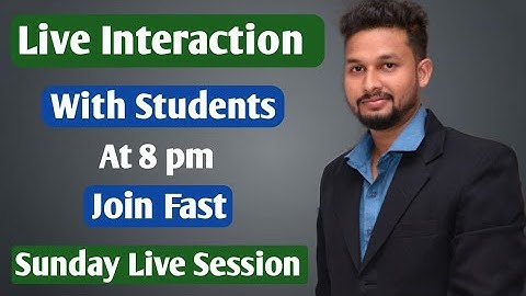 Sunday Live Interaction With Students | JR Tutorials
