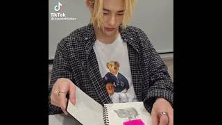 Hyunjin Drawing Felixs Back...