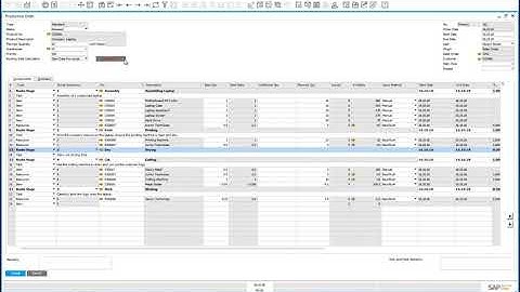 SAP Business One   Releasing the Production Order & Route Date Calculations
