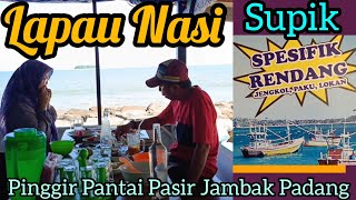 Makan Siang Enak di Lapau Nasi SUPIK di Pinggir Pantai Pasir Jambak Padang@amimilaaira #kuliner