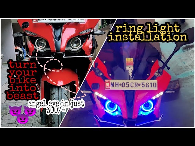 E-GENERIX LED Angel Eyes Ring Light Projector Lens for Bajaj Pulsar RS 200  60mm Bule Color : Amazon.in: Car & Motorbike