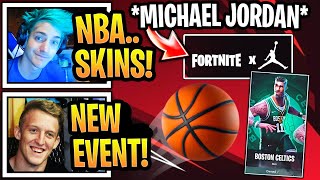 Streamers React to *NEW* "Michael Jordan X Fortnite" EVENT!!! NEW NBA SKINS COMING!