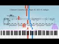 Free Piano Sheet Clarinet Concerto in A Major, K. 622: II. Adagio