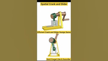 Efficient Crank and Slider Design Demo (Spatial crank) #mechanism #3ddesign #engineering #cad