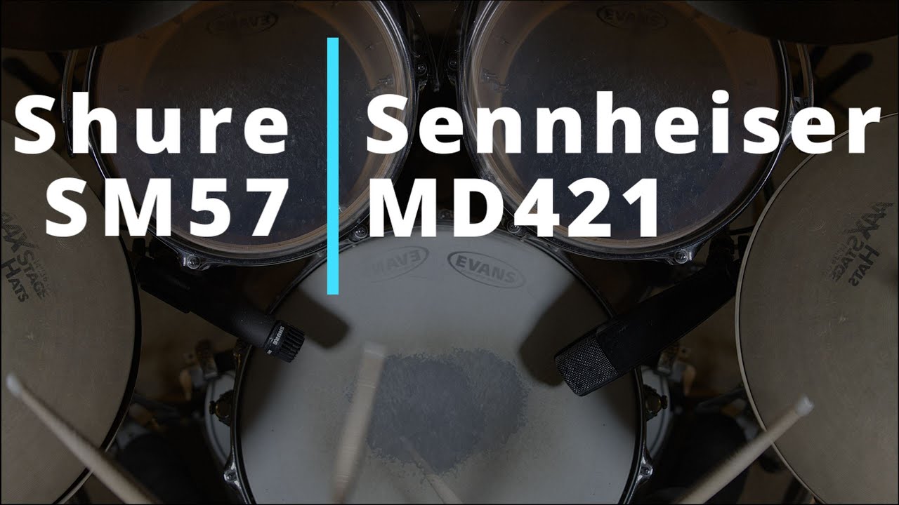 Snare recording Shure SM57 vs Sennheiser MD421 YouTube