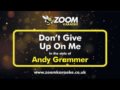 Andy Grammer - Don't Give Up On Me - Karaoke Version From Zoom Karaoke