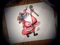 How To Draw A CARTOON SANTA CLAUS