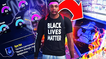 99 OVERALL BEST GLASS CLEANING FINISHER 2K21 BUILD FINALLY UNLOCKED THE NBA 2K21 GYM RAT BADGE!