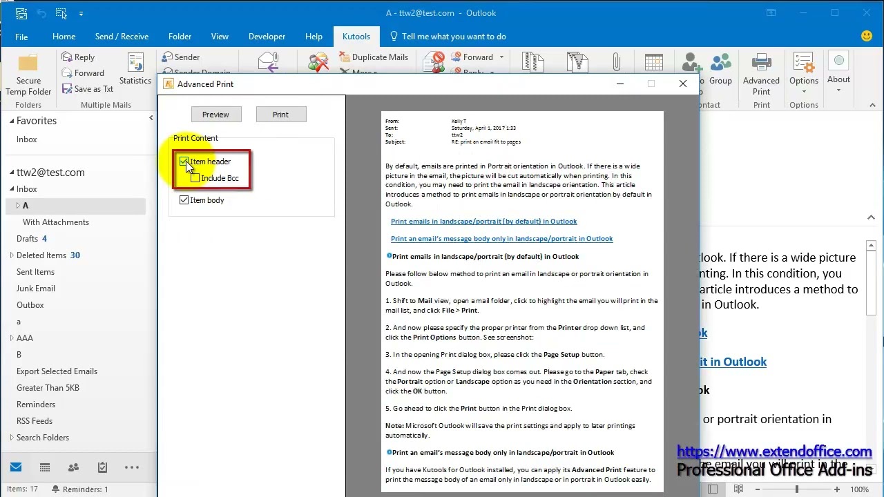 Ubevæbnet Tilbageholdenhed mængde af salg How to shrink email message to fit one page when printing in Outlook -  YouTube