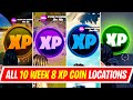 All 10 WEEK 8 XP COINS LOCATIONS IN FORTNITE SEASON 5 - WHERE TO FIND WEEK 8 XP COINS