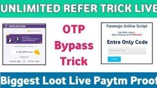 Fanmojo Otp Bypass Raffer Trick 1000% working Trick || Free Paytm Cash #TechnoKingJi screenshot 4