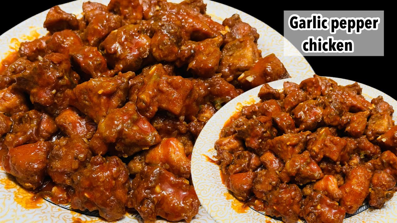 Garlic pepper chicken recipe Restaurant Style Quick Starter|Spicy & Tangy Sauce with Crispy chicken 