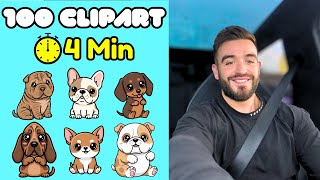 The EASIEST Way to Create Kawaii Clipart for Your Etsy Shop (100 Dog Designs)