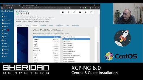 XCP-NG 8.0 | Guest Operating System Installation | Centos 8.0