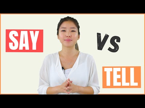 SAY vs TELL Difference and Meaning with Example English Sentences