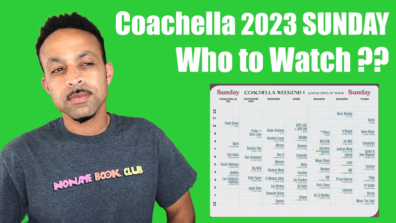 COACHELLA 2023 Who To Watch on SUNDAY (Set Times and Coachella Artist