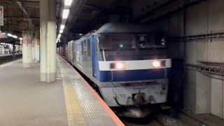 JR貨物EF210形100番台134号機+コキ26B(両)が通過するシーン(1052レ・新A237・コンテナ輸送)