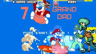 Mugen request: 7 Grand Dad and 4 Grand Uncle vs Spongebob and HCL Kirby