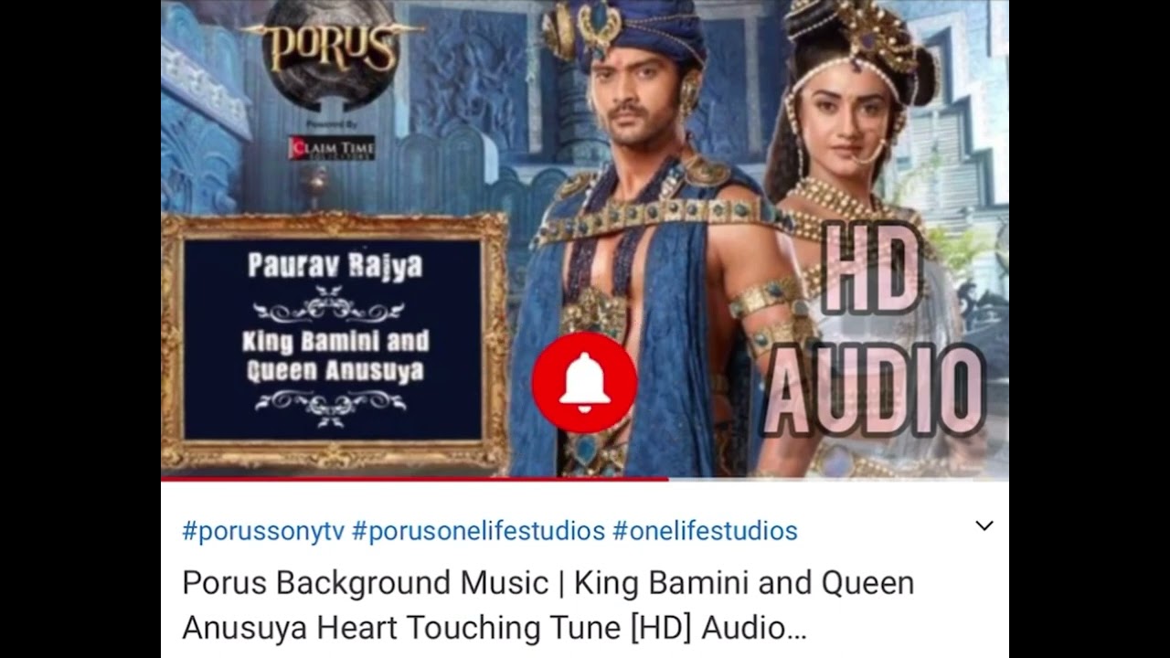 Porus background music - Puru theme music - King Bamini & Queen Anusuya