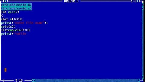 how to delete file in turbo c?